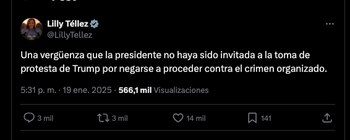 La senadora afirmó que se