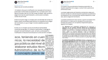Estos fueron contraargumentos de María Clara Posada contra las objeciones de Presidencia - crédito @MaclaPosada/X