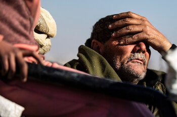 Kurdos sirios que huyen de