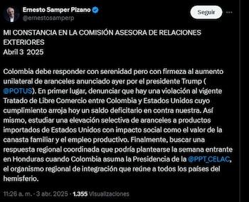 El expresidente de la República