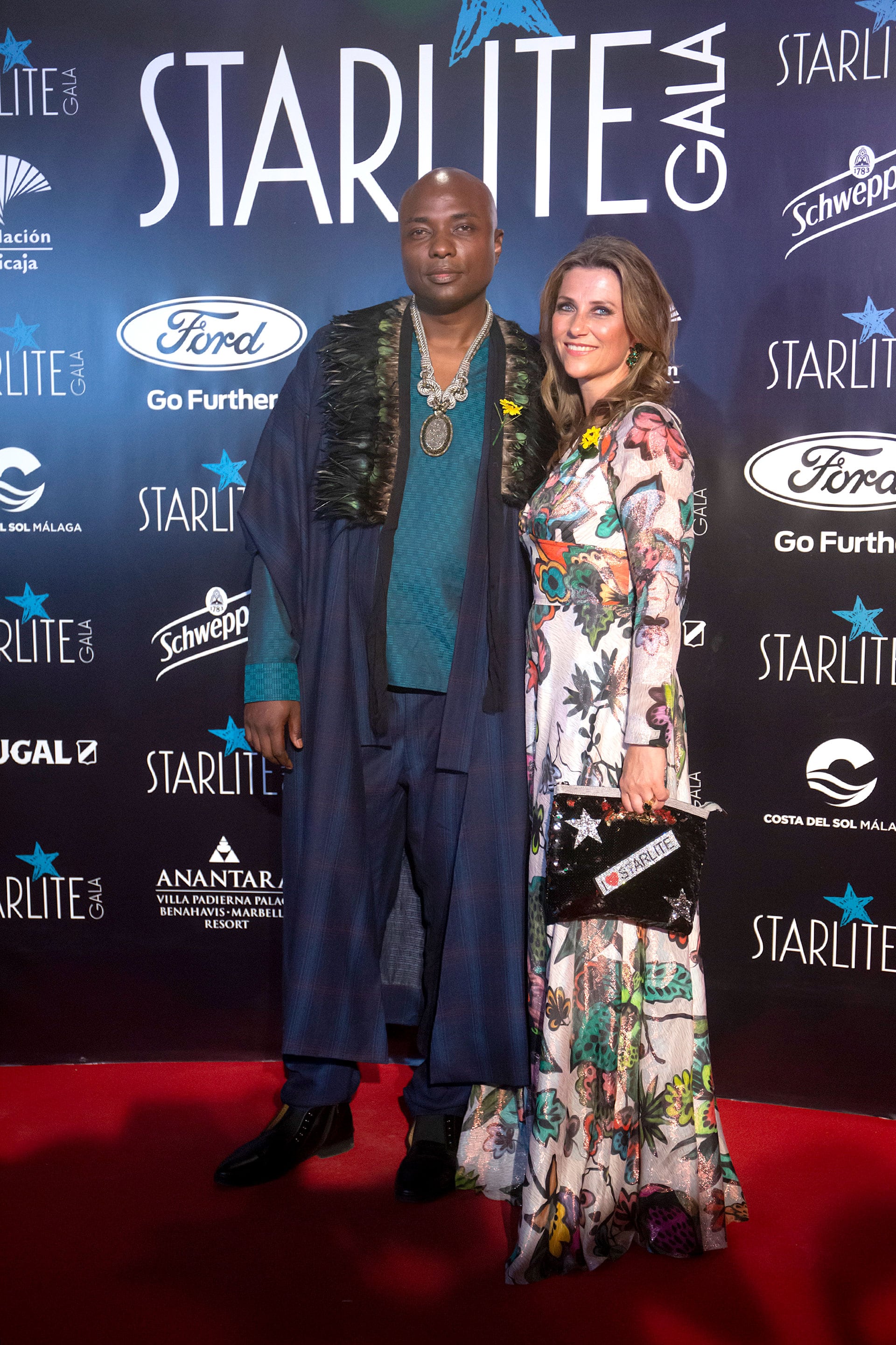 El chamán Durek y la princesa Märtha Louise de Noruega asisten a la Gala Starlite el 11 de agosto de 2019 en Marbella, España. (STARLITE MARBELLA)
