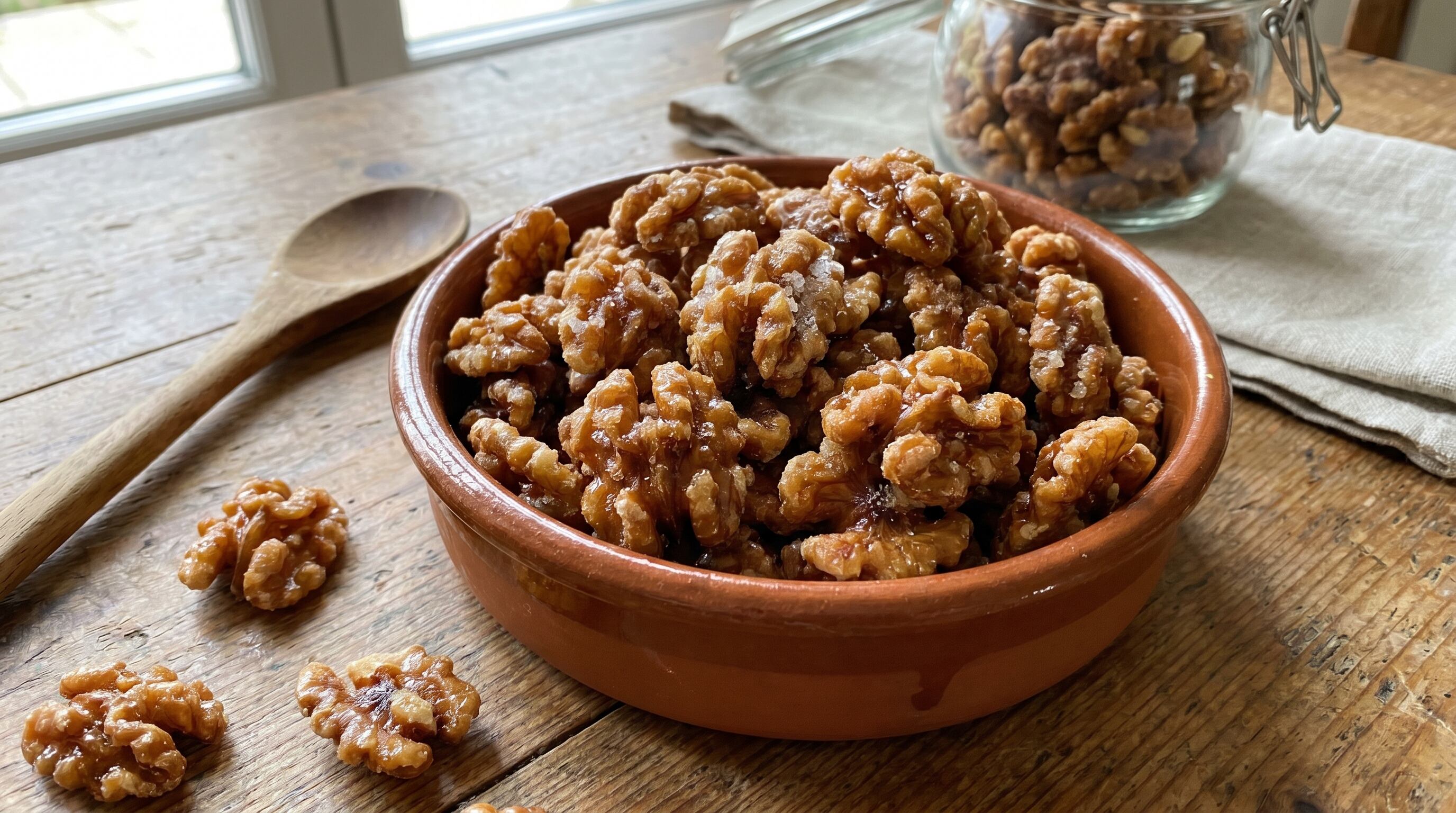 La receta de garrapiñadas de nueces destaca como un clásico argentino ideal para Navidad y reuniones familiares (Imagen Ilustrativa Infobae)