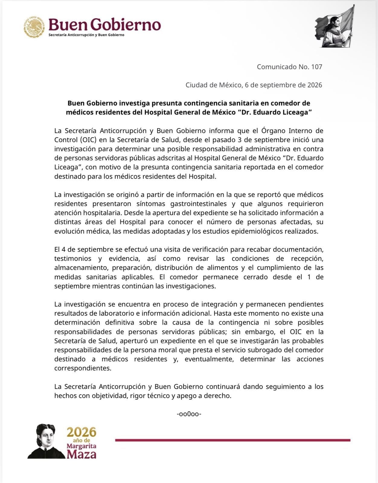 Comunicado Oficial.