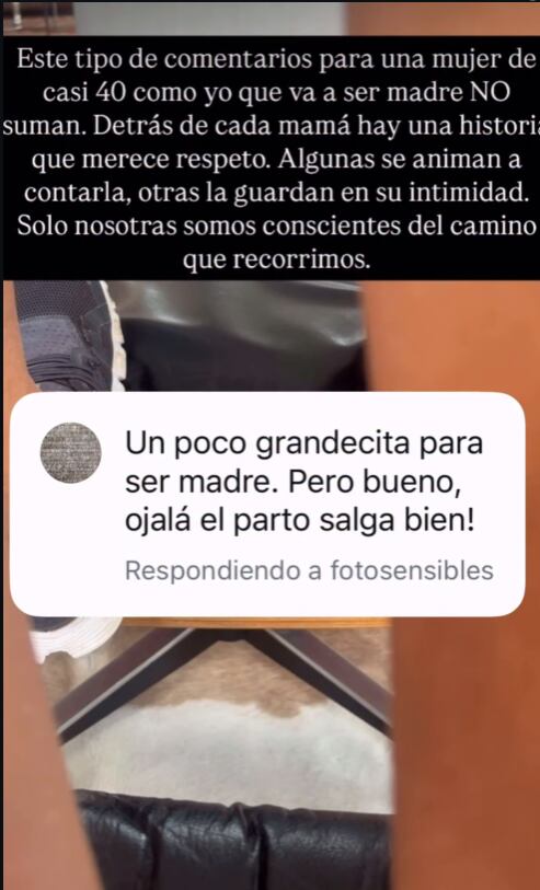 Belén decidió responder un comentario negativo
