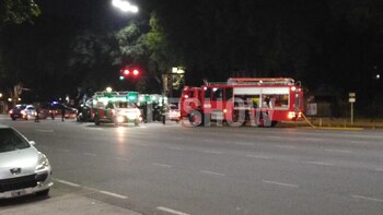 Una ambulancia llegó al lugar