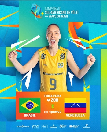 Brasil se enfrentará a Venezuela en la primera fecha del Campeonato Sudamericano de Vóley 2026.