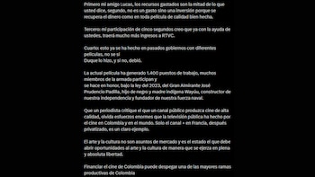 Este es el mensaje que