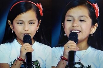 Niña llega con su conejito