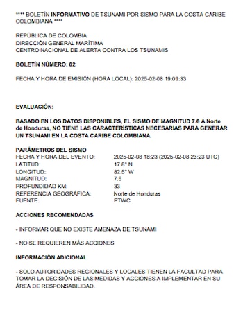 La Dimar adviritió que solo