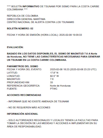 La Dimar adviritió que solo