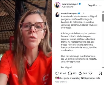 María Carolina Hoyos compartió el video la mañana del sábado 6 de junio de 2026 - crédito @mcarolinahoyost/IG