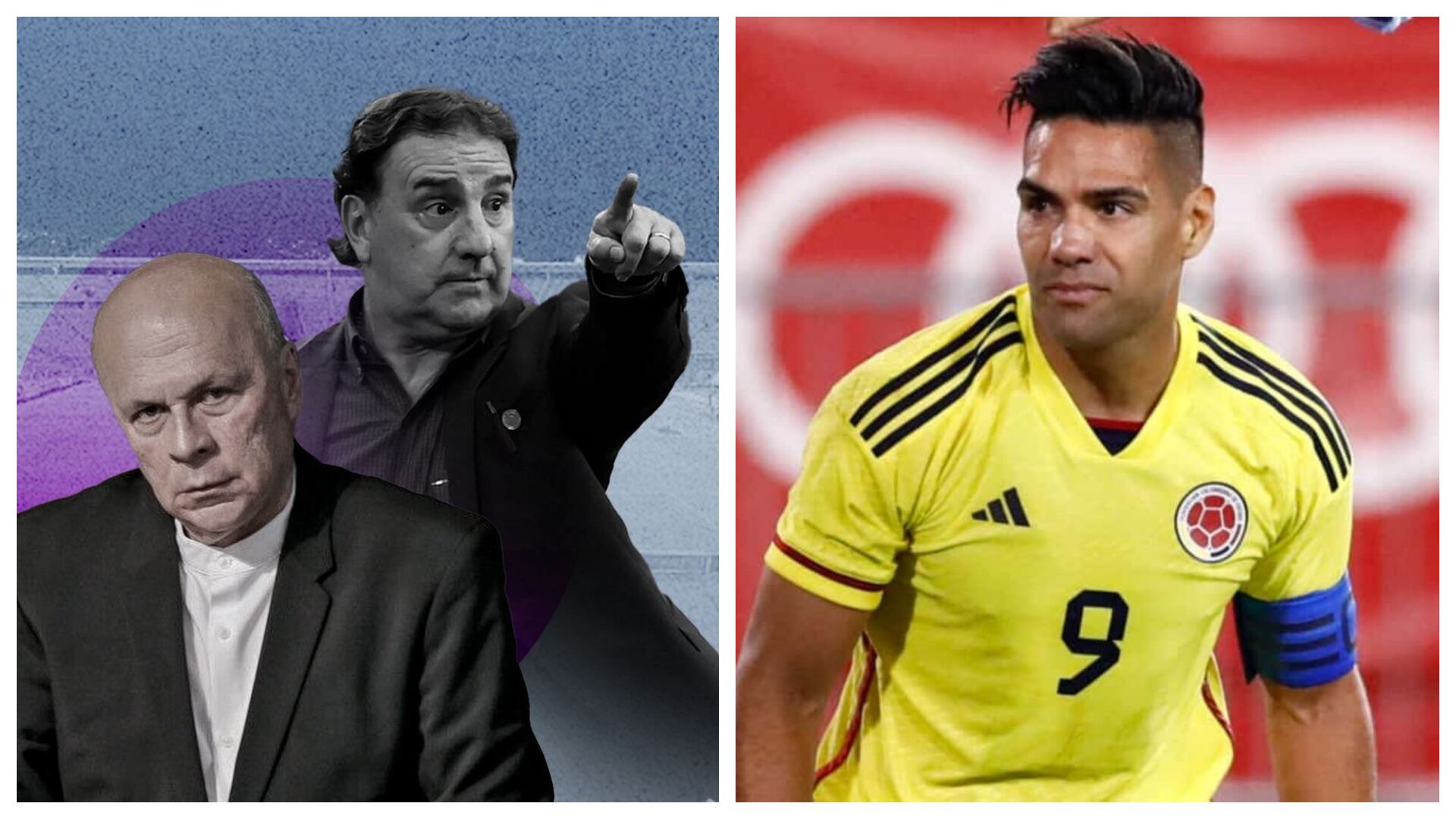 Carlos Antonio Vélez en su programa pidió la versión de Néstor Lorenzo sobre la posible convocatoria de Falcao García a la selección Colombia - crédito Infobae/Reuters