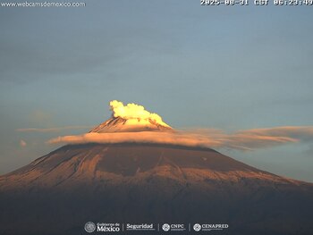 Monitoreo del Popocatépetl este 31