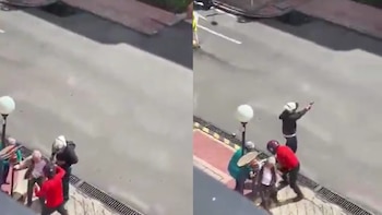 En video quedó el violento