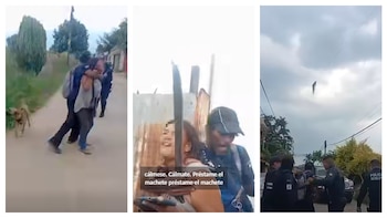Un hombre amenazó con machete en el cuello a una mujer y la tomó de rehén en Oaxaca: ella pidió que no lo golpearan l Video