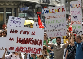 Imagen de archivo de la huelga convocada por la plataforma en Defensa de la Enseñanza Pública, a 23 de mayo de 2024, en Valencia