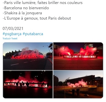 Mensajes de desprecio al Barcelona