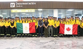 El contingente de la Conafor viajó este martes a Thunder Bay, Ontario, para integrarse a las tareas coordinadas por autoridades canadienses