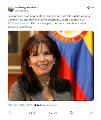 El exmagistrado José Gregorio Hernández