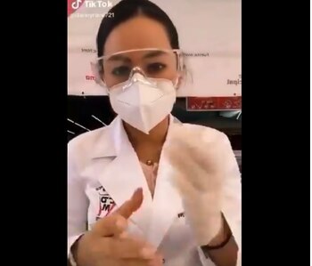 La médico hizo la publicación