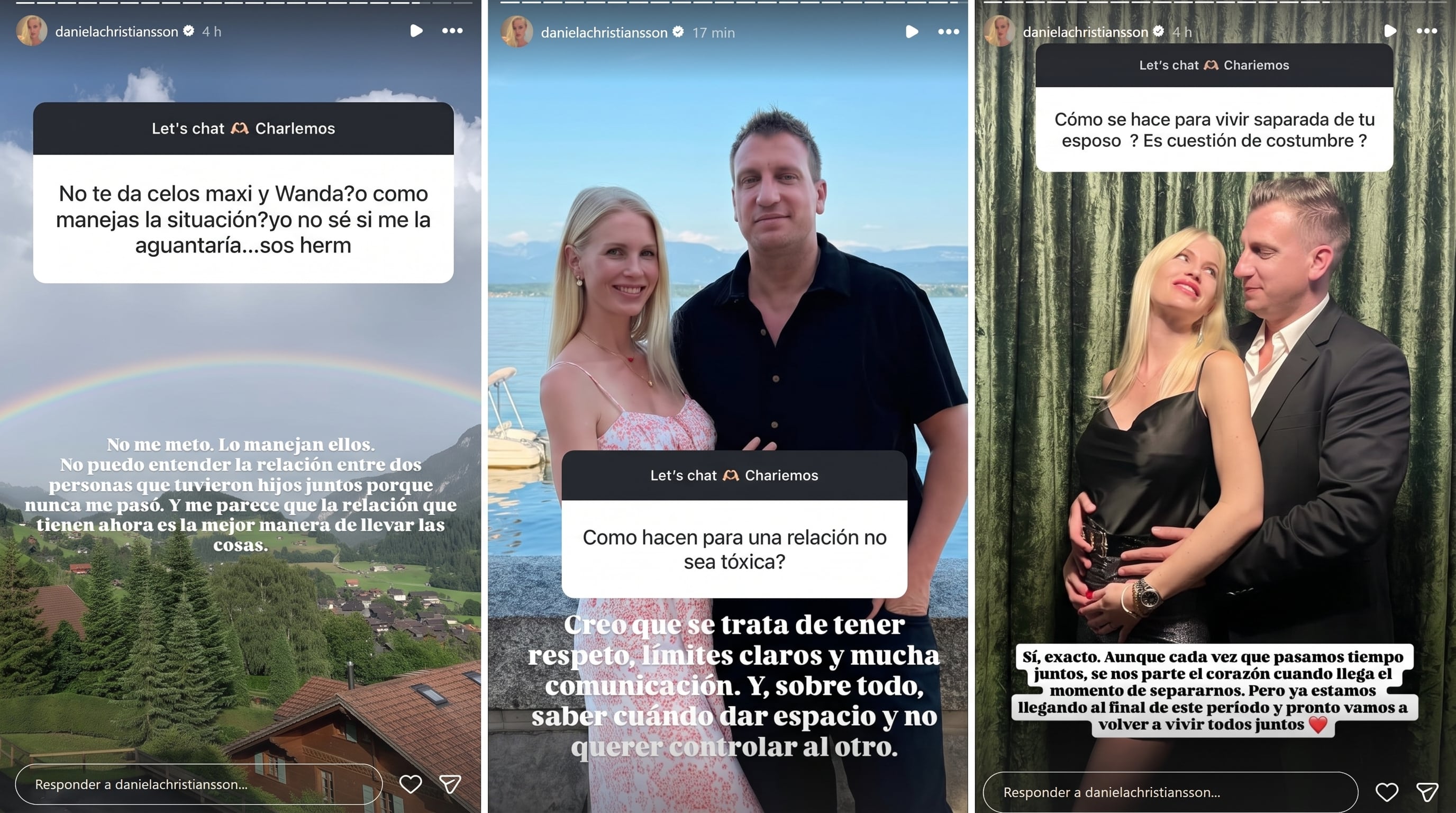 Daniela Christiansson habló de todo en una caja de preguntas y respuestas por Instagram
