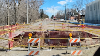 El hundimiento de una calle