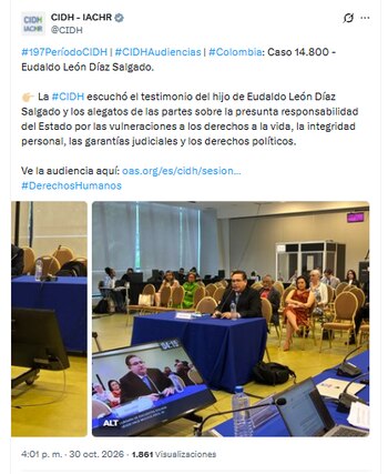 Cidh acudió para hablar del crimen del exalcalde de El Roble (Sucre), Eudaldo Díaz