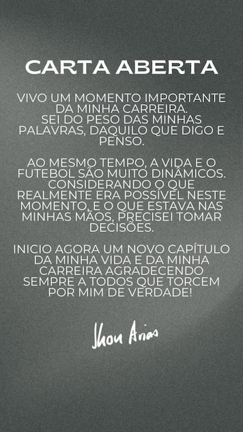 El atacante colombiano se despidió