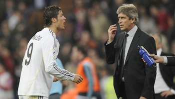 Manuel Pellegrini y Cristiano Ronaldo