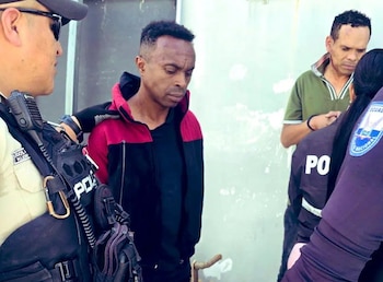 El momento de la detención de Christian Lara. (Visión Tv)