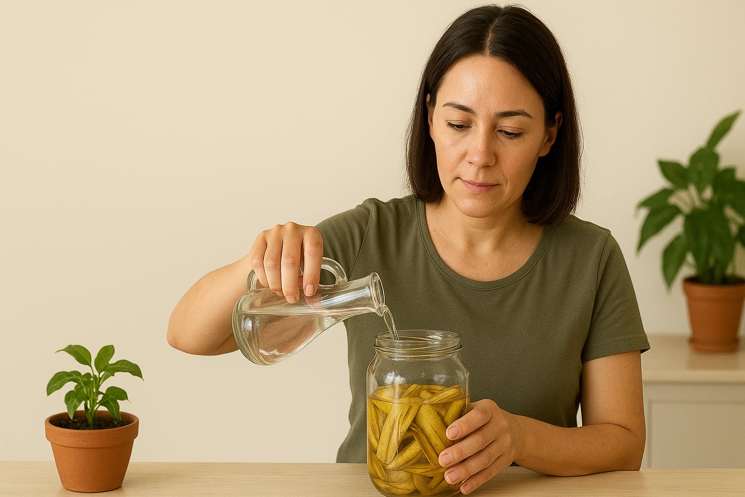 Un frasco, agua y dos o tres días de espera, así se prepara el fertilizante casero. (Imagen Ilustrativa Infobae)