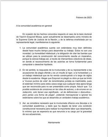 Investigadores firmaron carta para pedir