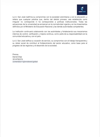 La propia institución destacó en