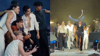 Santos Bravos sorprende al compartir escenario con Enrique Iglesias en las celebraciones del Mundial 2026