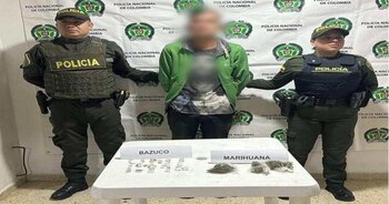 Operativo antidrogas en Anzoátegui, Tolima: Policía detiene a sospechoso y confisca estupefacientes - crédito Policía Nacional