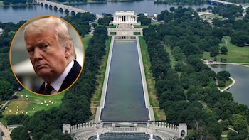 Trump ordenó vaciar la Reflecting Pool del Lincoln Memorial para iniciar las reparaciones