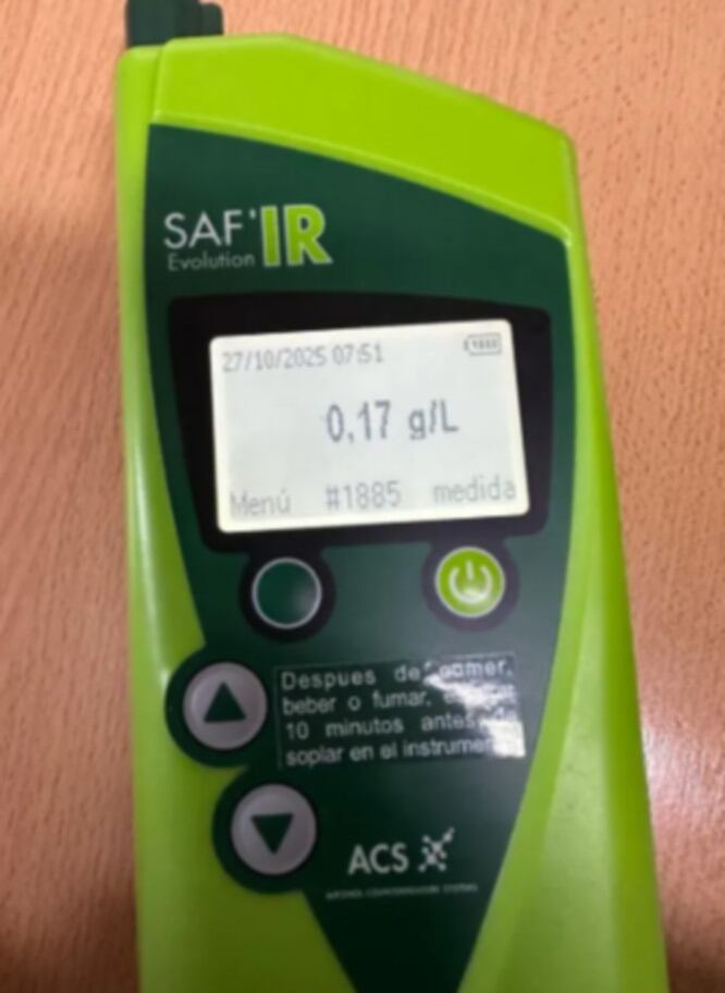 El conductor registró 0,17 gramos de alcohol por litro de sangre (LMNeuquén)