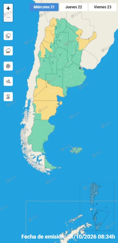 Neuquén, Río Negro, La Pampa y sectores de Cuyo también enfrentan un escenario de tormentas con actividad eléctrica y lluvias intensas