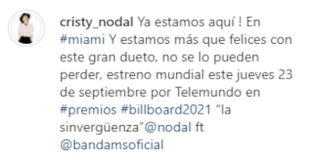 La madre de Nodal compartió