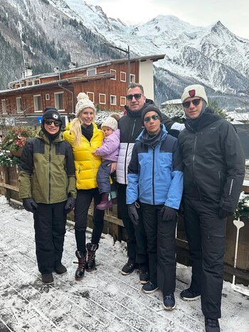 Con los Alpes suizos a