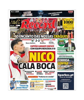 El diario "Record" también destacó