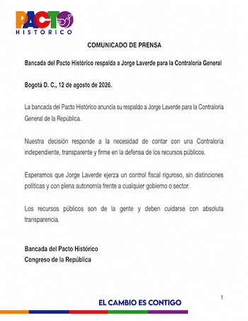 Pacto Histórico - crédito @PactoCol/X
