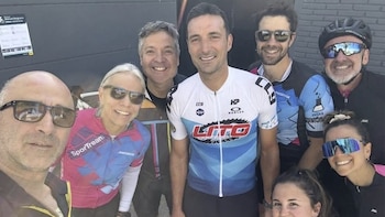 Scaloni y algunos de los