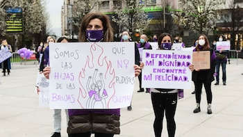 Concentración feminista convocada por la