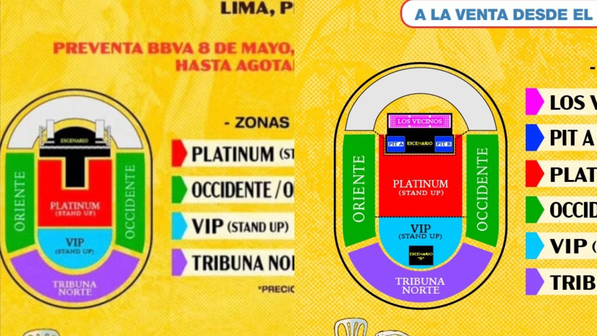 Bad Bunny en Lima: la distribución de zonas cambió.