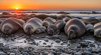 Los elefantes marinos del norte