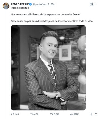 Pedro Ferriz arremete contra Daniel