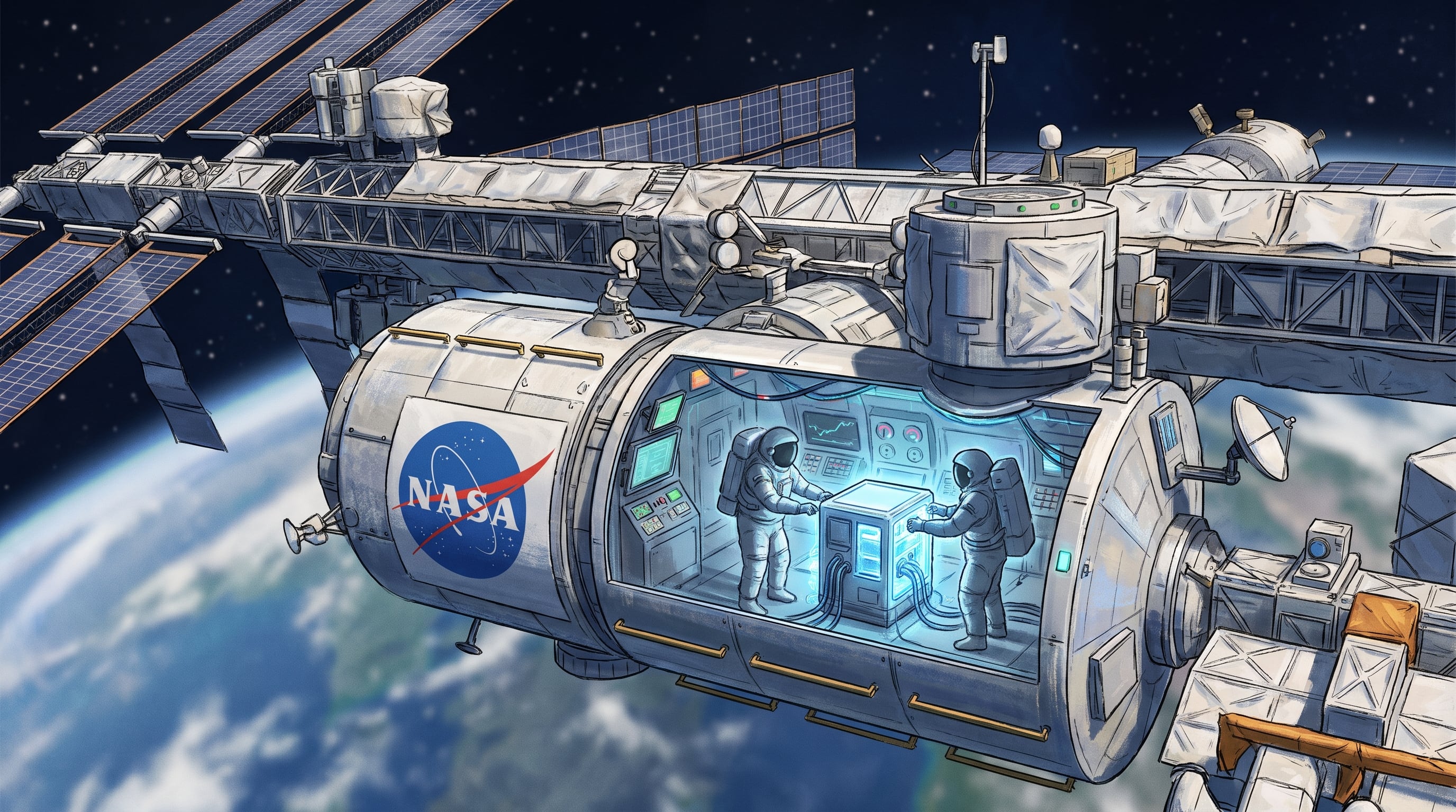 Una buena visión al despegar no evita problemas oculares por envejecimiento, radiación, lesiones o enfermedades durante una misión espacial. (Imagen Ilustrativa Infobae)