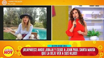 Angie Jibaja se enlazó por