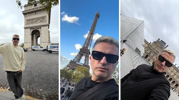 Ángel de Brito mostró su recorrido por los lugares icónicos de París: las fotos y los videos